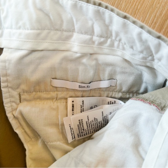 Calvin Klein Khaki Chinos with Red Stripe - Picture 9 of 11